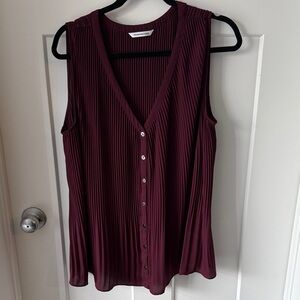 Penningtons Burgundy Sleeveless Blouse